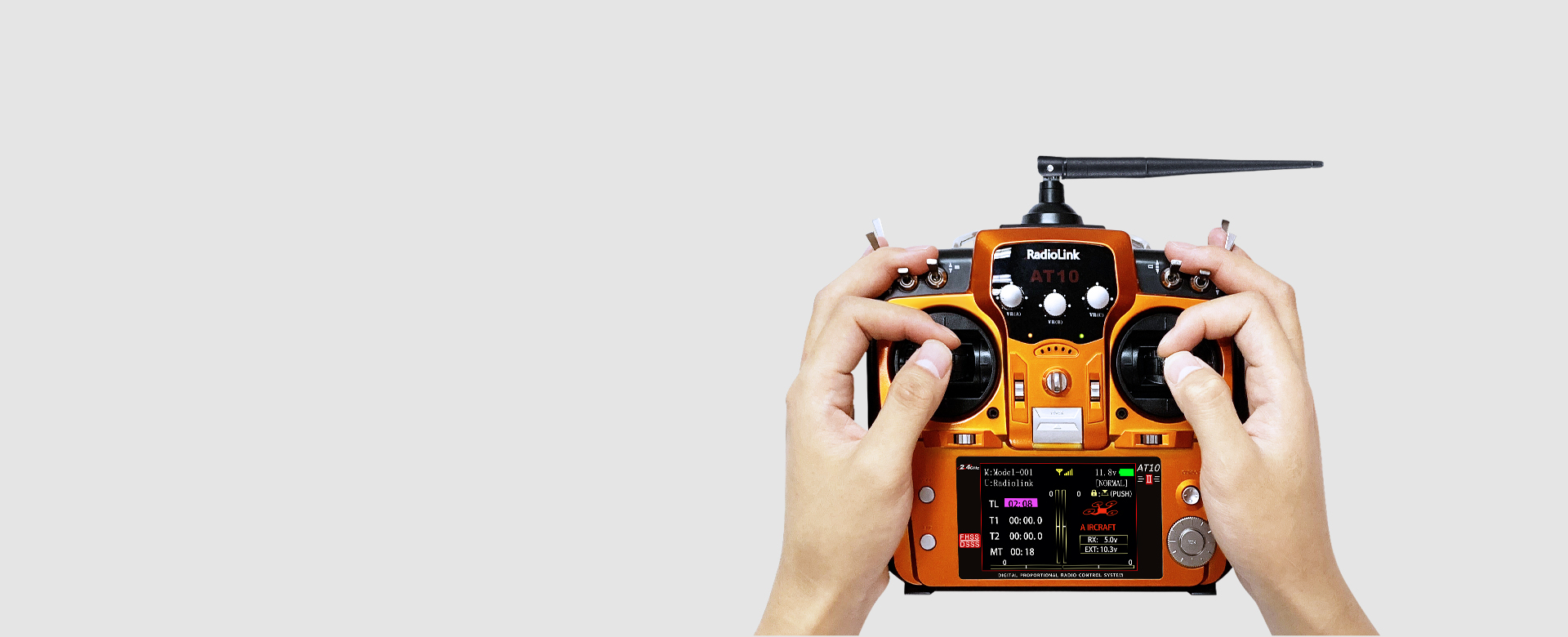 Radiolink AT10 II 2.4GHz 12CH RC Drone Remote with PRM-01 Transmitter and R12DS Receiver