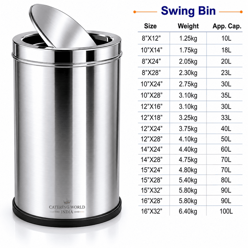 SWING BIN DUSTBIN 16 32