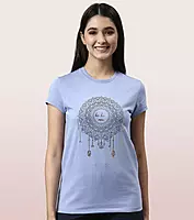 Enamor Essentials Womens E147-Short Sleeve Crew Neck Slim Fit Stretch Cotton Tee