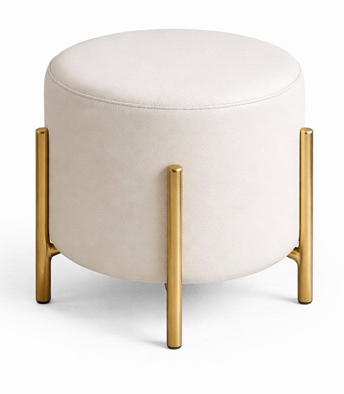 Bristol Upholstered Metal Legs Pouff
