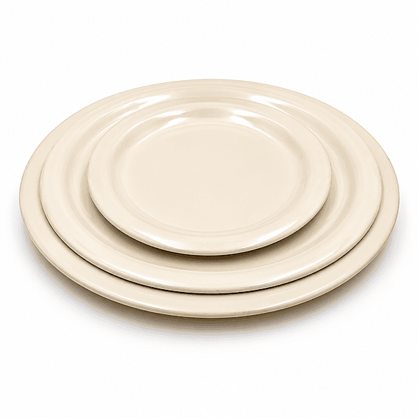 MELAMINE QUATER PLATE WHITE