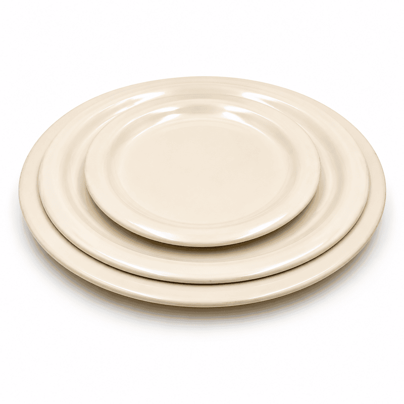MELAMINE QUATER PLATE WHITE