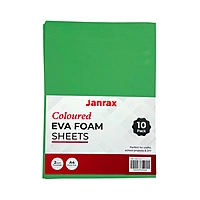 Pack of 10 A4 Green Coloured EVA Foam Sheets