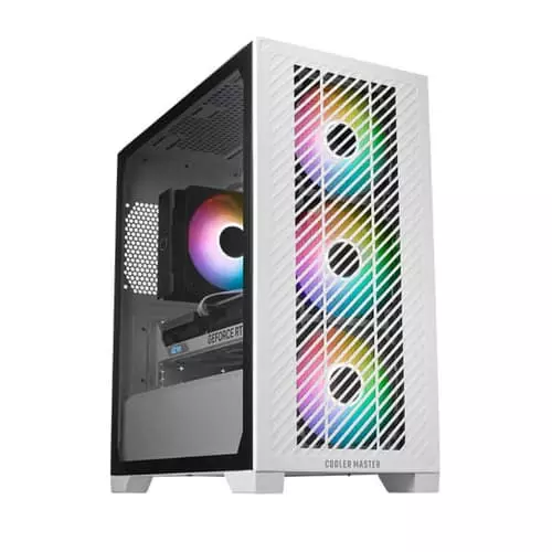 Cooler Master Elite 301 ARGB White M-ATX Mini Tower Case – Tempered Glass