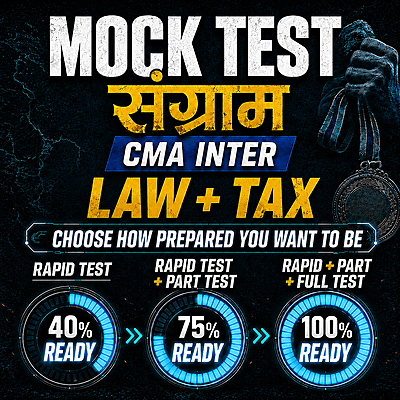 CMA Inter Laws + Taxation Combo - Mock Test