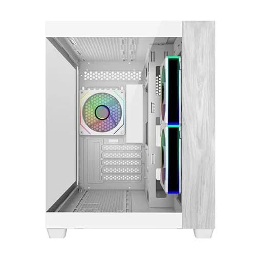 Cooler Master Elite 481 Wood White ARGB Mini Tower Case – Tempered Glass | USB-C
