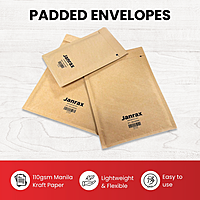 Bubble Lined Size 6/J Padded Brown Postal Envelope by Janrax