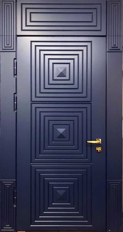 Modern HDHMR Louvred Double Door with Deco Paint Finish