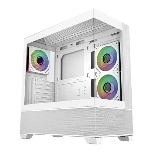 Cooler Master Elite 690 Wood White ARGB ATX Mid Tower Case – Tempered Glass | USB-C