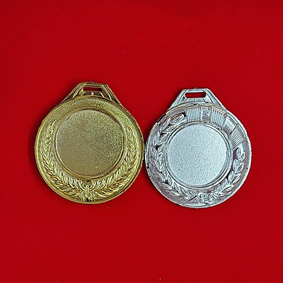 T-PLASTIC MEDAL-04 HEAVY 2.5''SILVER 18%