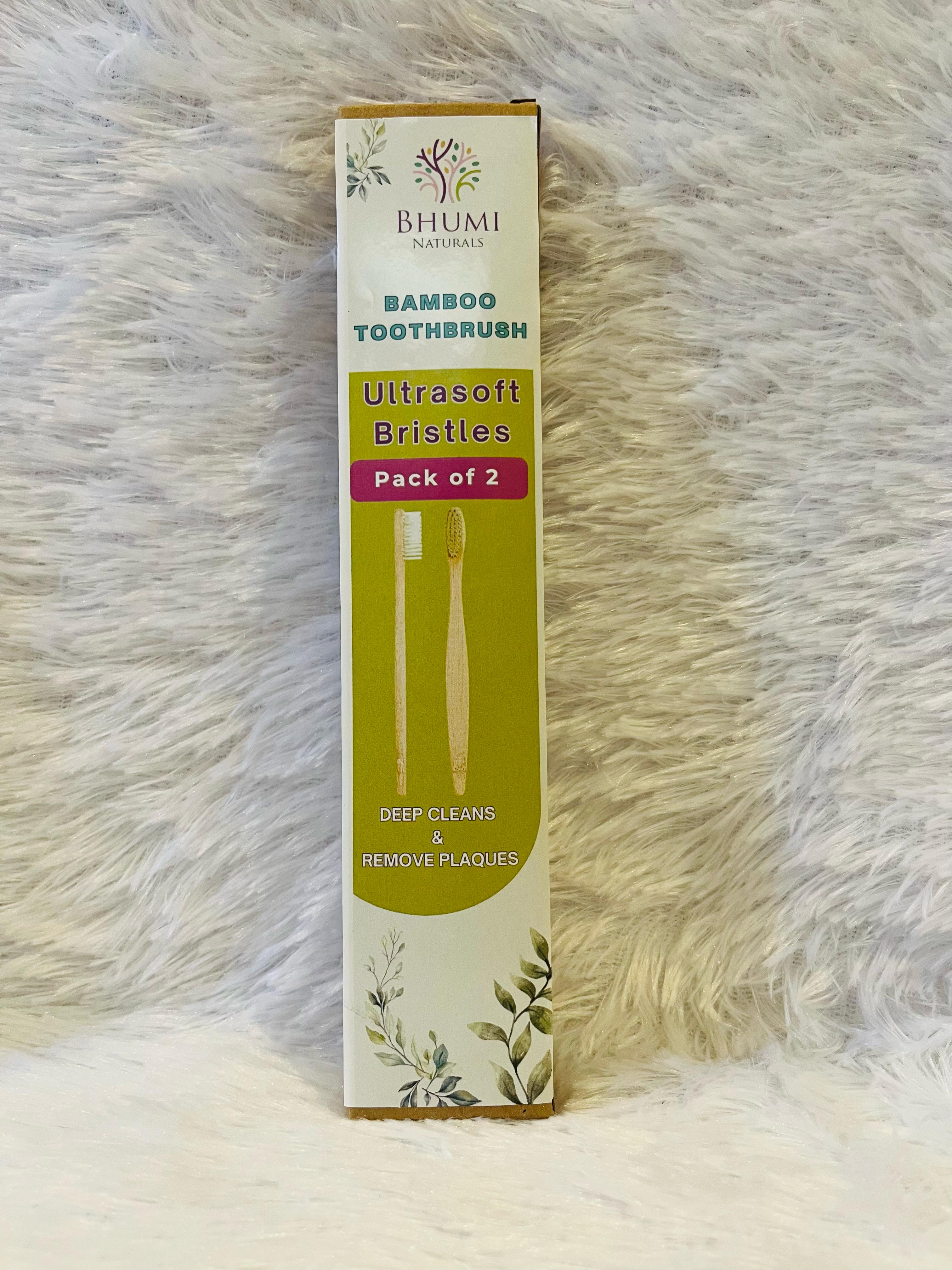 Bamboo Adult Toothbrush- Ultrasoft Bristles - Pack of 1