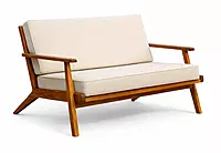 Winton Solidwood Upholstered Two Seater Bench