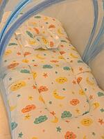 Muslin Foldable Baby Net Bed – Sky Blue