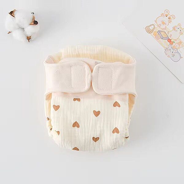 6-Layer Muslin Reusable Tape Diapers – Pack of 3 (Assorted Designs)