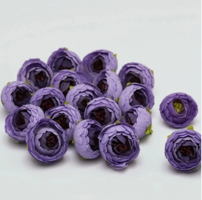 Artificial Peony Rose Flowers Purple