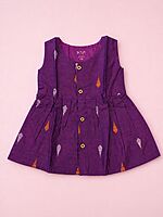 Regal Violet Butta Silk Baby Frock