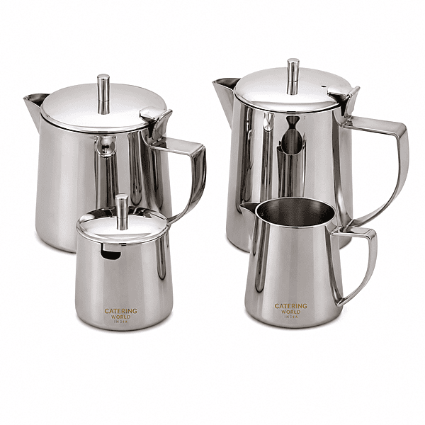 SS MILK POT SUGAR POT HEAVY 2 CUP