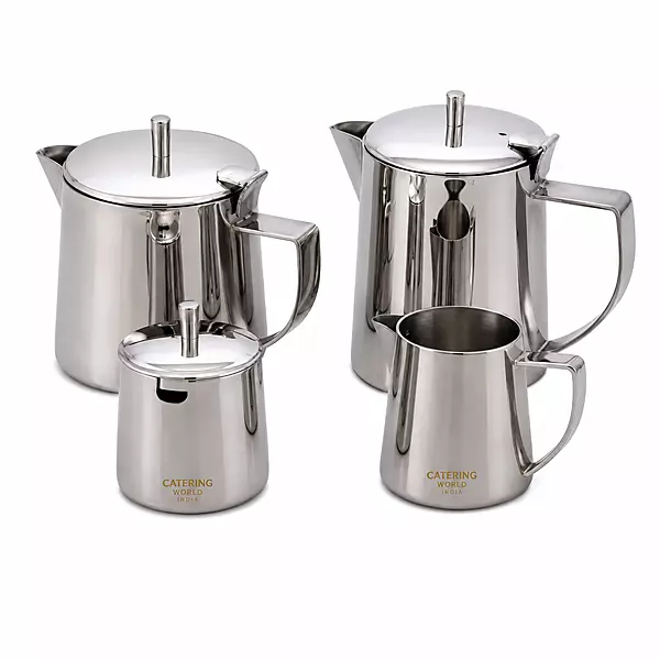 SS MILK POT SUGAR POT HEAVY 4 CUP