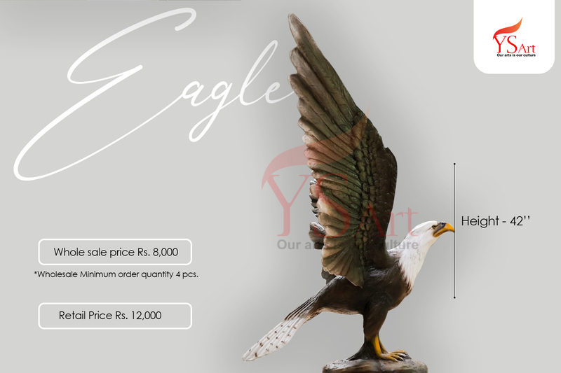 Handmade FRP Eagle Sculpture