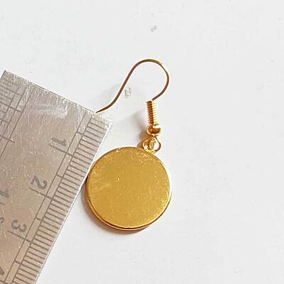 Round Bezel With Earring Hook Round Bezel With Earring Hook