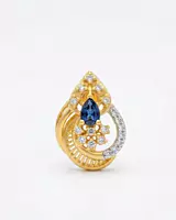 18 kt gold tear drop earrings 1