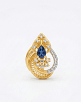 18 kt gold tear drop earrings 1