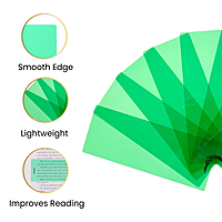Pack of 8 Peach 210x80mm Dyslexia Overlay Reading Strips â€“ PET Material, Rounded Corners