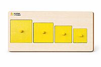 Montessori Size & Seriation - Square Puzzle Board
