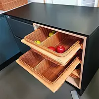 Ebco Wicker Basket With Runners