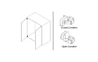 Ebco Glass Hinge - Inset