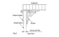 Ebco Glass Hinge - Inset