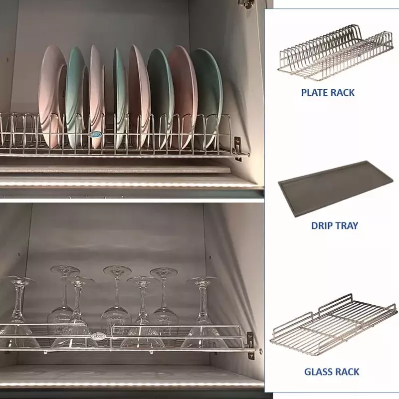 Ebco Plate Rack, Glass Rack and Drip Tray