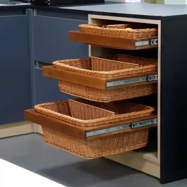 Ebco Wicker Basket With Runners