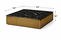 Merlin Gold Marble Top Coffee Table