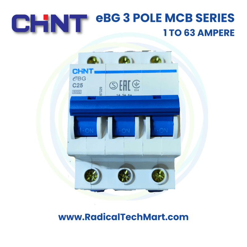Chint eBG 3 Pole MCB for Industrial Three-Phase Protection
