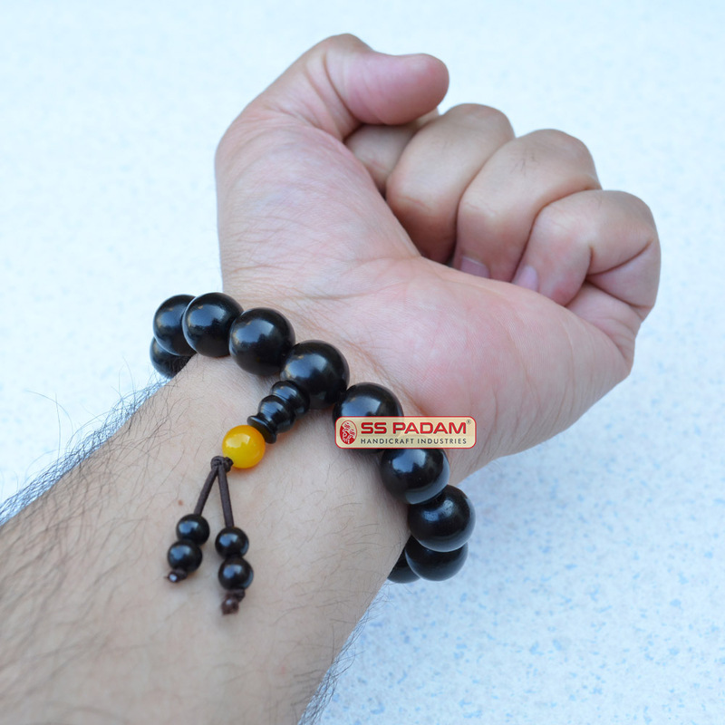 14MM Black Ebony Wood Karungali Bracelet 100% Original
