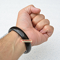 Black Ebony Wood Karungali Kada/Bangle – Flat Shape (Unisex)