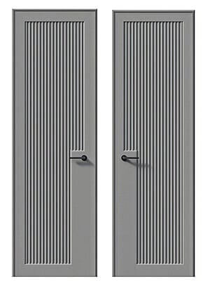 Modern HDHMR Fluted Double Door with Deco Paint - Perfect for Contemporary Interiors Modern HDHMR Fluted Double Door with Deco Paint - Perfect for Contemporary Interiors