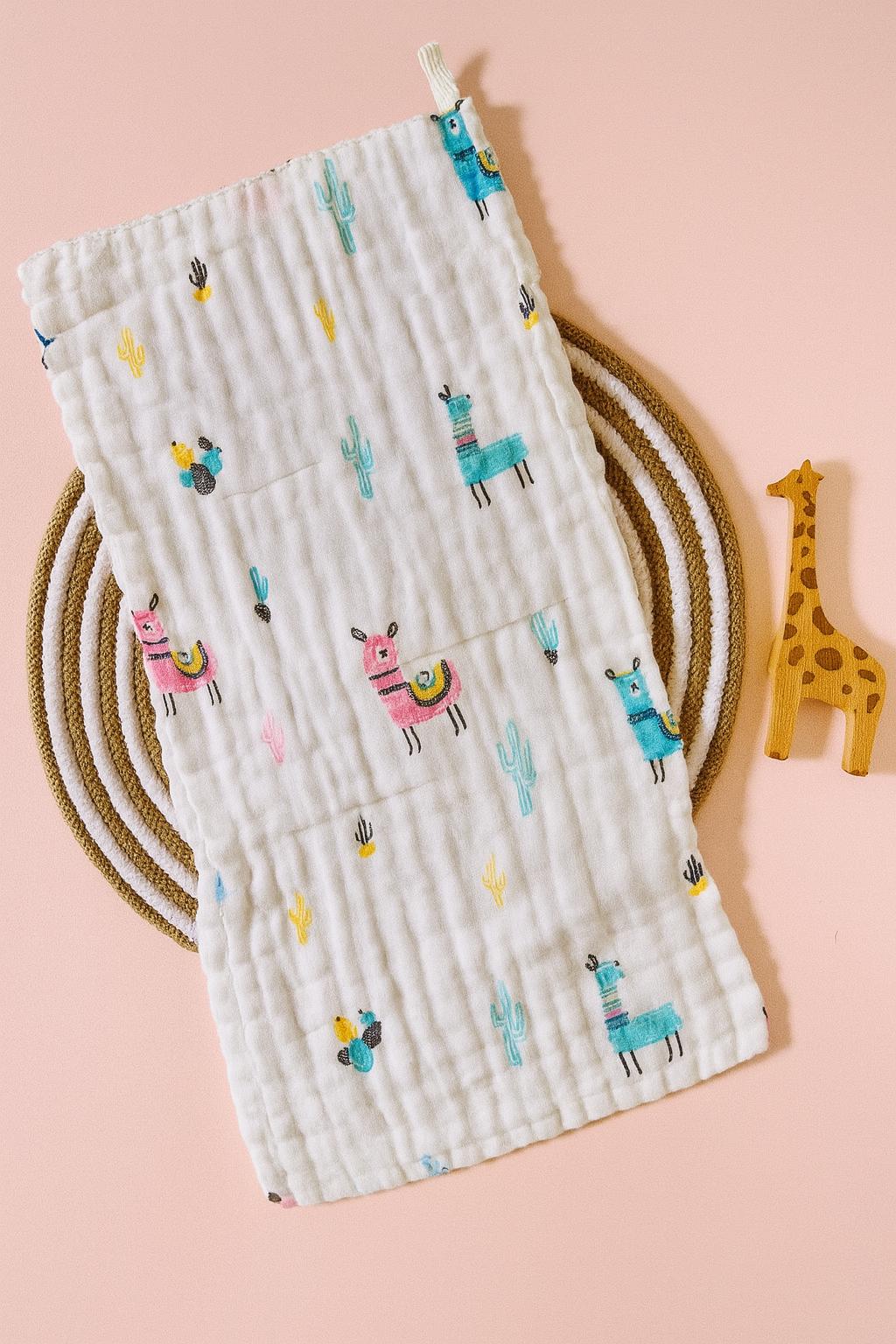 Premium Crinkled Muslin Burp Cloths (Pack of 2)