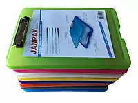 Pack of 8 Assorted Colour A4 Clipboard Box Files