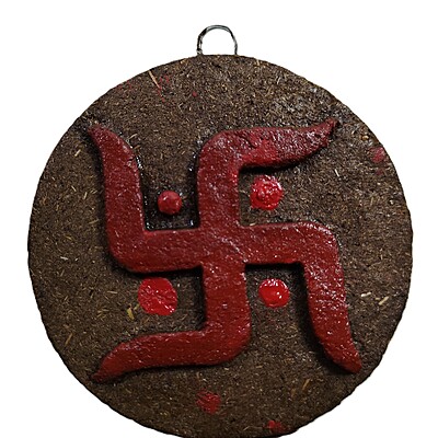Eco friendly Cow Dung Swastik Wall Hanging
