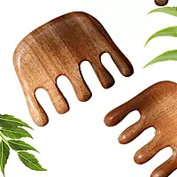 Eco friendly wooden massage comb for hair fall reduction