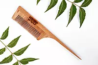 Neem Wood Pin Tail Comb – Natural Detangling & Styling Comb for Hair Growth | Eco-Friendly, Anti-Bacterial, Anti-Dandruff Comb Neem Wood Pin Tail Comb – Natural Detangling & Styling Comb for Hair Growth | Eco-Friendly, Anti-Bacterial, Anti-Dandruff Comb