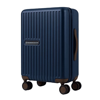 EcoVoyage 55cm Eco-Friendly Cabin Trolley Bag | Navy Blue Spinner