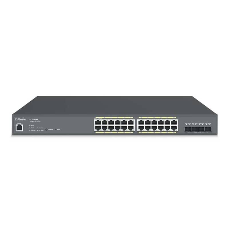 ECS1528P Cloud Managed 240W 24-Port Gigabit Switch PoE+ with 4 SFP+ Ports