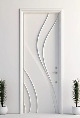 Contemporary Wave 3D HDHMR Door with Deco Paint Contemporary Wave 3D HDHMR Door with Deco Paint