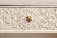 Alaya Carving Bedside Table Marble Top