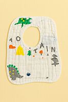 Crinkled Muslin Baby Bibs – Pack of 3 | Assorted Designs