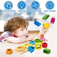 Channapatna Toys Wooden Geometric Shape Sorter