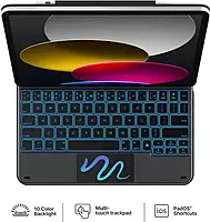 Portronics PADMATE Wireless Keyboard Case for iPad (10th Gen) | Bluetooth, Magnetic Attachment, Multi-Colour Backlight, Built-in Trackpad, Ultra-Slim Foldable Design, iPadOS Shortcuts Portronics PADMATE Wireless Keyboard Case for iPad (10th Gen) | Bluetooth, Magnetic Attachment, Multi-Colour Backlight, Built-in Trackpad, Ultra-Slim Foldable Design, iPadOS Shortcuts